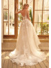 Beaded Spaghetti Straps Lace Tulle Sexy Wedding Dress